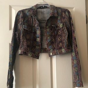 Forever 21 Multi Denim Cropped Jean Jacket